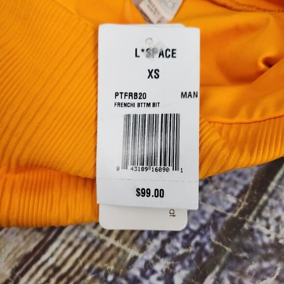 L*Space Frenchi Bitsy Bikini Bottom in Mango Orange Size XS NWT - Picture 4 of 5